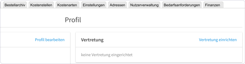 Stellvertreter einrichten