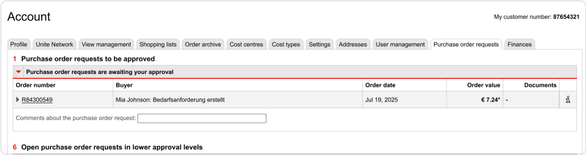 How to manage purchase order requests