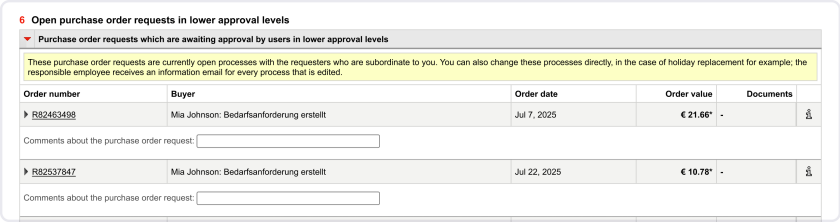 Check approval status in lower approval levels